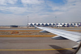 External view of Bangkoks magnificent international airport.