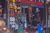 Our first venture out in Bangkok we came across Hillary Bar - Hillaryous!  Many fat old farang with pretty young thai girls.