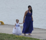 Flower girl and mother