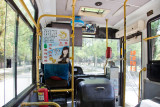 Inside a bus in Hefei