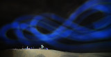 Kiting on Sand Dunes in Izozog at Night