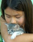 Luciana with kitten
