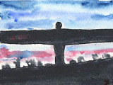 ACEO Original Angel Of The North SOLD