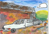 ACEO Stretch Liml Watercolour pen and ink