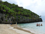 The good snorkeling area in front of Infinity Bay Resort