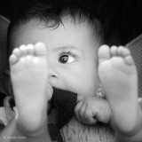 Sitting in her Carseat