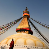 Stupa and Monk - Kathmandu