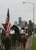 Riding in to Houston