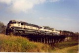 Burlington Northern Coal Train - Thompson Trestle