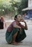 Village smoker near the Irrawady