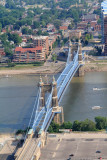 John A. Roebling Suspension Bridge, View from Carew Tower, Cincinnati, Ohio