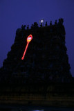 It is Vel lit up at night, Thirupanakundram, Madurai