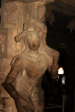 Hunter with his wife - musical pillar, Meenakshi temple, Madurai, India