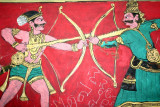 Paintings inside the 1000 pillar mandapam, Meenakshi temple, Madurai, India