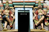 Dwarapalayas guarding the entrance, Pazhamudhircholai Temple, Madurai, India