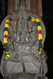 Muruga with his peacock sculpture, Sivan Temple, Karaikudi, India