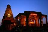 The Brihadeeswara temple at dusk, Thanjavur, India
