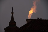 Warsaw, smoking chimney