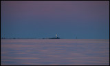 Långe Jan lighthouse just after sunset seen from my boat