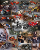 Full Throttle aka Vintage Motorcycle collage