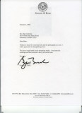 Governor George W Bush letter