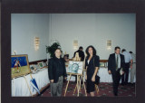 Gagnon with Ann DAuria at exhibit