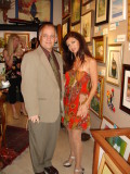 Gagnon and model at Bonnet House event