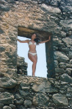 Roberta in the Ruins in Aruba