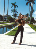 Amina in fashion pose on Palm Beach island