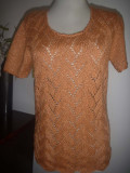 #197 Apricot rayon/linen/ cotton sweater