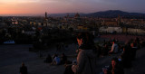 Viewing the sun setting from piazzale Michelangelo .. 0845-6