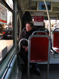 Margaret on a mini bus .. 1528