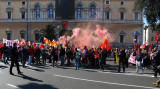 Demonstration continues outside Palazzo Massimo .. 1934_5