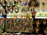 Masks on display at Cesare Rossi .. 0340