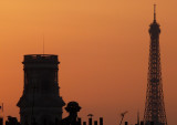 at sunset : guess what .... St Sulpice and Tour Eiffel