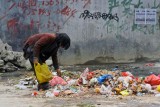 China digging through garbage