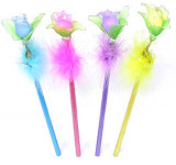 BBT-F007 Glitter Pencil with the Fluffy Rose Topper