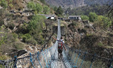 Rope bridge leads to another village