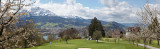 View from Dietschiberg to Mount Pilatus and Lucerne