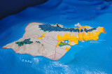 Relief Map of Oahu