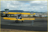 Yellow Biplane Ready For Take-off