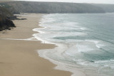 Porthtowan and Chapel Porth beaches from St Agnes Head, low tide