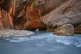 Virgin River Narrows Canyon, Zion, Utah, USA