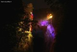 Natural Bridge Drama of Creation - light show at night
