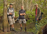 Rob, Ben and Ton searching for the Yellow-bellied Sapsucker