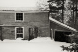 Old Barn in Light Snowfall