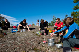 Lunchsittning i riktigt höjdarväder