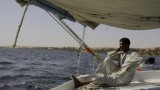 A Nubian on his feluca on Nile River ޺