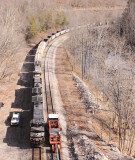 NS 189 passes a smoothing gang near Davey 