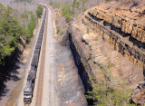 NS 792 climbs out of the Cumberland River Valley near Keno, KY